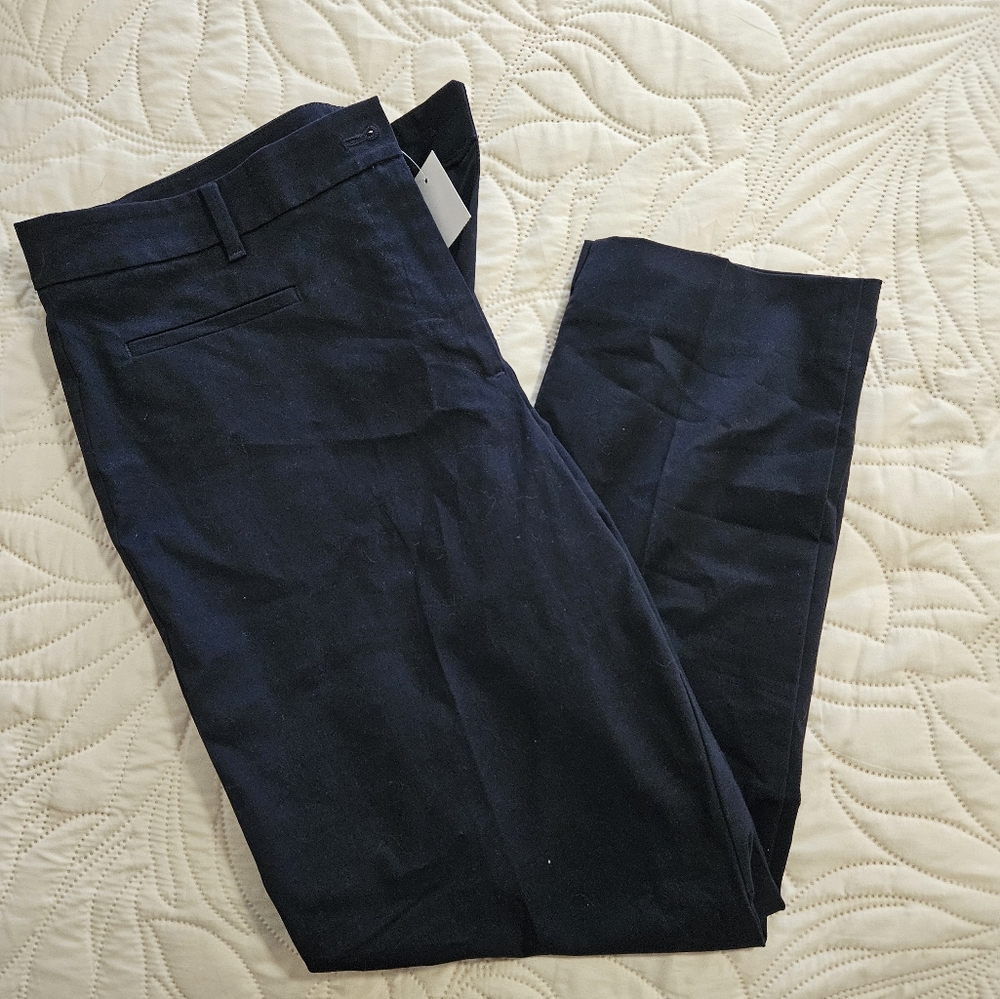 Womens Navy Ankle Pants - Ann Taylor
